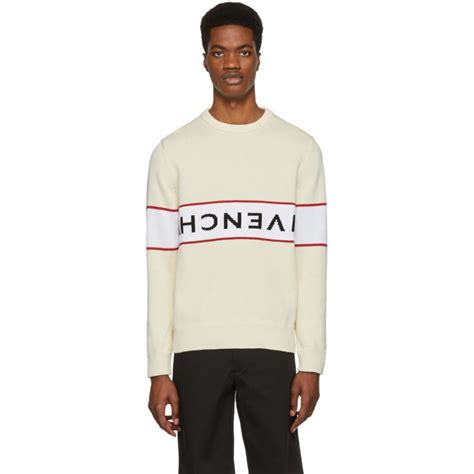 givenchy upside down sweater white